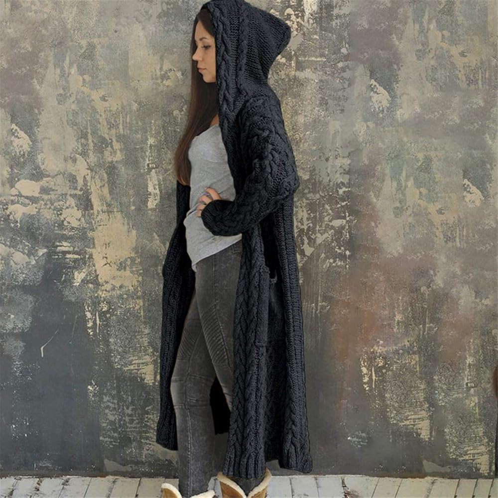 トップス SERIALIZE LONG HOODED CARDIGAN Long Hooded Cardigan | Ardene